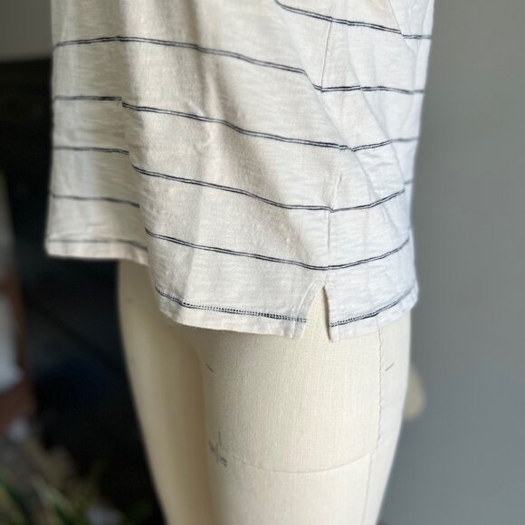 Rag & Bone Striped, Embroidered Short Sleeve Tee Shirt - Picture 6 of 11